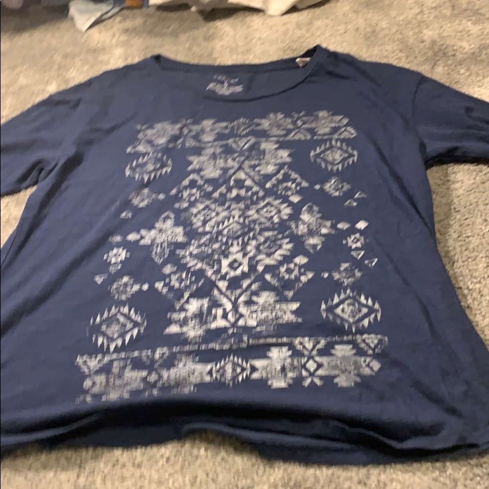 Blue long sleeve top